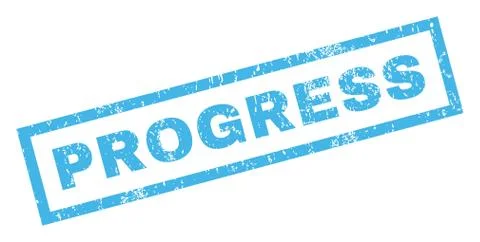 Progress Rubber Stamp Illustrazione stock
