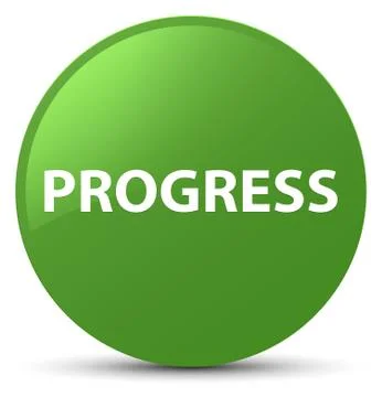 Progress soft green round button Stock Illustration