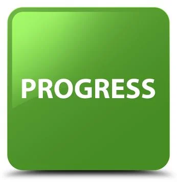 Progress soft green square button Stock Illustration