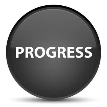 Progress special black round button Stock Illustration