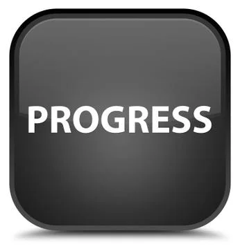Progress special black square button Stock Illustration