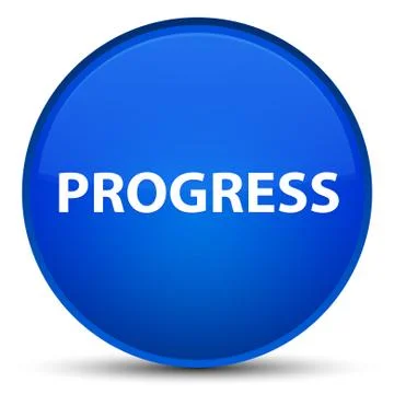 Progress special blue round button Stock Illustration