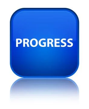 Progress special blue square button Stock Illustration