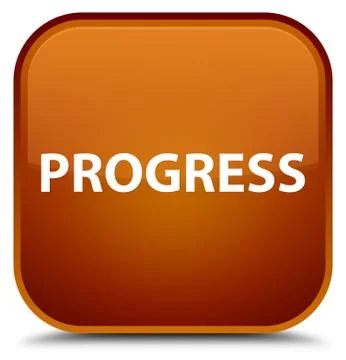 Progress special brown square button Stock Illustration