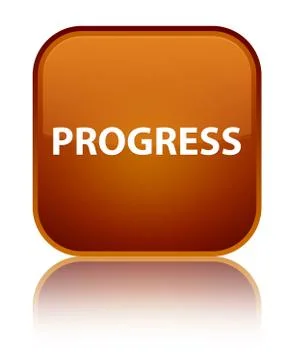 Progress special brown square button Stock Illustration