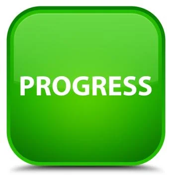 Progress special green square button 스톡 일러스트