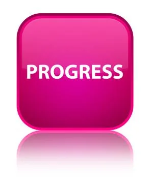 Progress special pink square button Stock Illustration