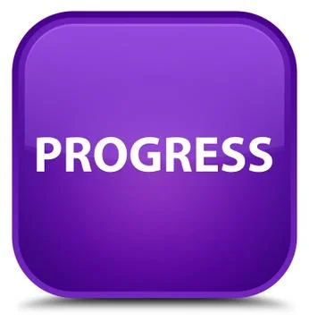 Progress special purple square button Stock Illustration