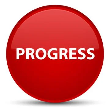 Progress special red round button 스톡 일러스트