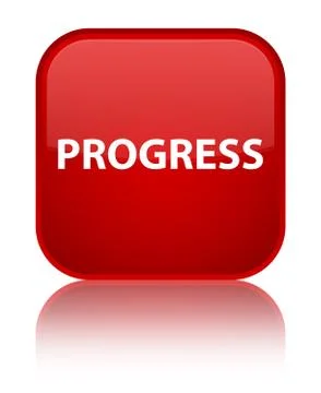 Progress special red square button Stock Illustration