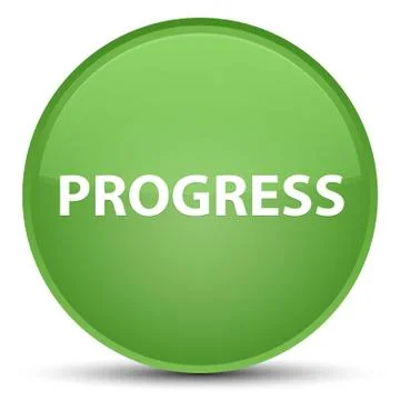 Progress special soft green round button Stock Illustration