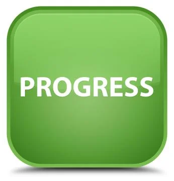 Progress special soft green square button Stock Illustration