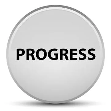 Progress special white round button Stock Illustration