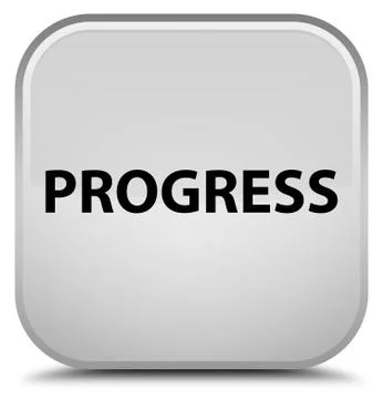 Progress special white square button Stock Illustration