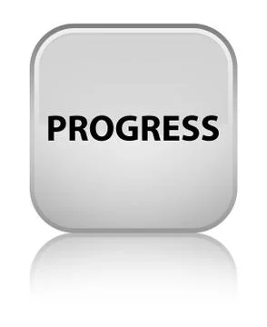 Progress special white square button Stock Illustration