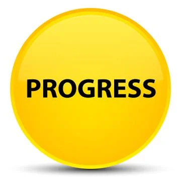 Progress special yellow round button Stock Illustration