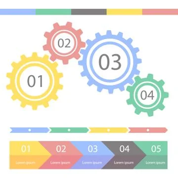 Progress statistic concept. Infographic vector template for presentation Stockillustratie