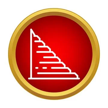 Progress steps icon representing ladder climbing success Stock-Illustration