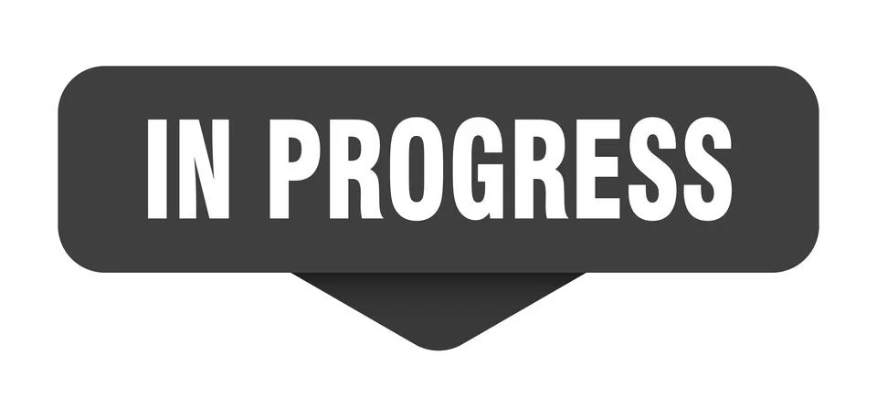 In progress sticker. in progress sign on transparent background Illustrazione stock
