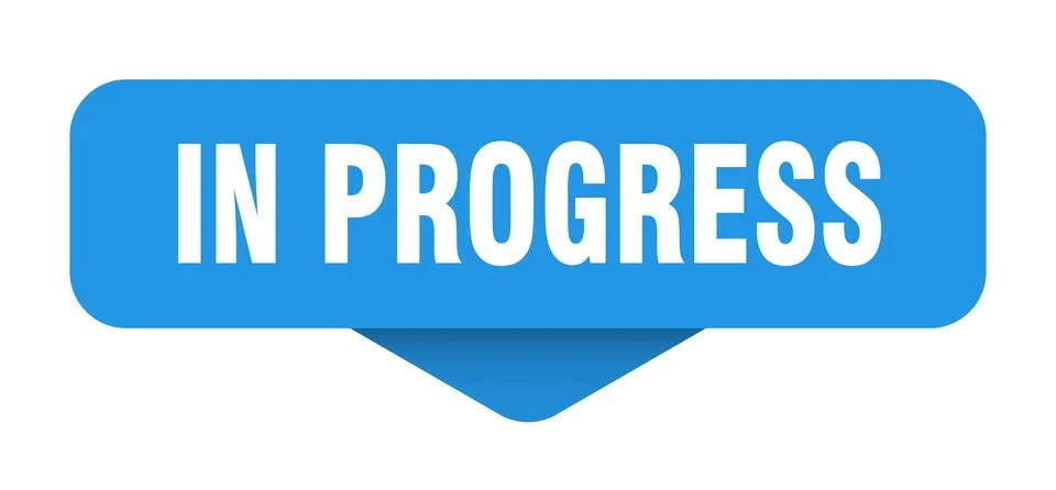 In progress sticker. in progress sign on transparent background Illustrazione stock