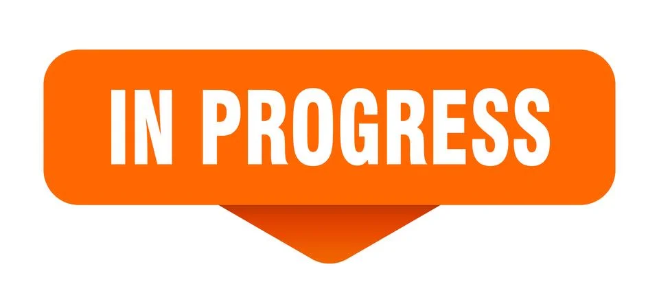 In progress sticker. in progress sign on transparent background イラスト素材