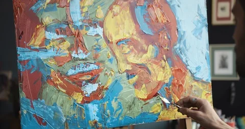 Progress of Surrealistic Artwork 库存影片 120125495