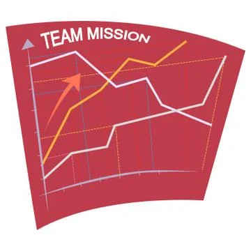 Progress of Team Mission, Achievements at Work Stock Illustration
