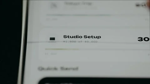 Progress tracker for a project labeled Studio Setup Video stock 331171922
