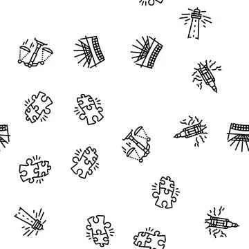 Progress trend up business seamless pattern vector Stock Illustration