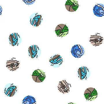 Progress trend up business seamless pattern vector Stock Illustration