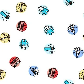 Progress trend up business seamless pattern vector Stock Illustration