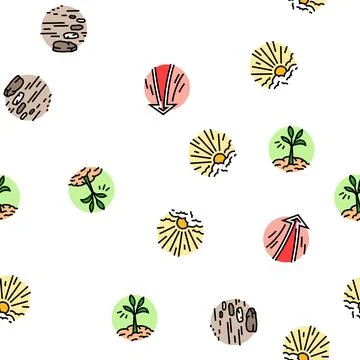 Progress trend up business seamless pattern vector Stock Illustration