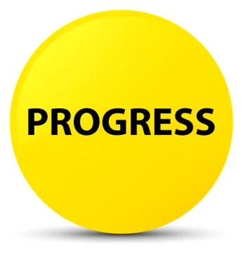 Progress yellow round button Stock Illustration