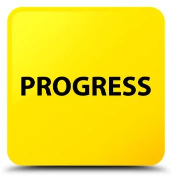 Progress yellow square button Stock Illustration