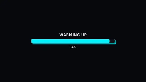 Progressbar animation displays warming up status for video production cutte.. Stock Footage 325335432