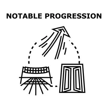Progressing forward through challenges and opportunities illustration Stock Illustration
