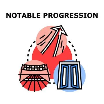 Progressing forward through challenges and opportunities illustration Stock Illustration