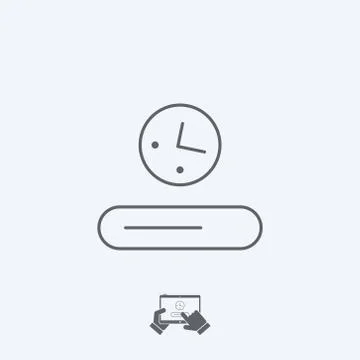 Progression bar icon - Thin series Stockillustratie