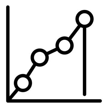Progression data icon, outline style Stock Illustration