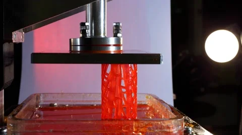 Progressive additive technology, lattice cylinder created using DPL 3d printer Video stock 65468763