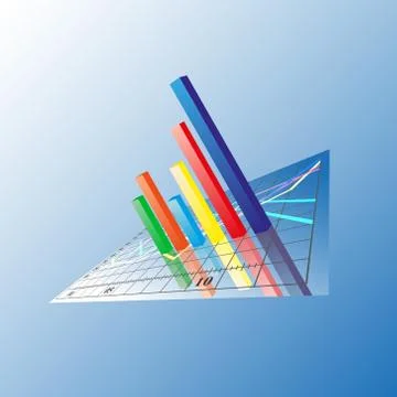 Progressive Bar chart. Abstract vector illustration Illustrazione stock