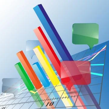 Progressive Bar chart. Abstract vector illustration Illustrazione stock