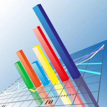 Progressive Bar chart. Abstract vector illustration Illustrazione stock