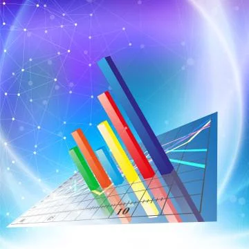 Progressive Bar chart. Abstract vector illustration Illustrazione stock