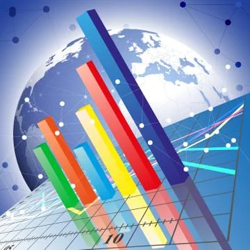 Progressive Bar chart. Abstract vector illustration Illustrazione stock