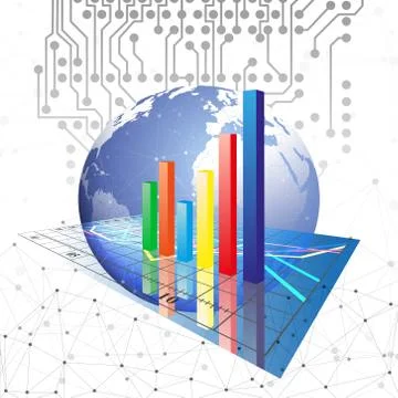 Progressive Bar chart. Abstract vector illustration Illustrazione stock