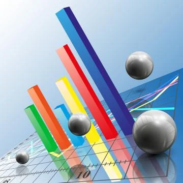 Progressive Bar chart. Abstract vector illustration Illustrazione stock