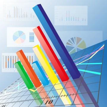 Progressive Bar chart. Abstract vector illustration Illustrazione stock