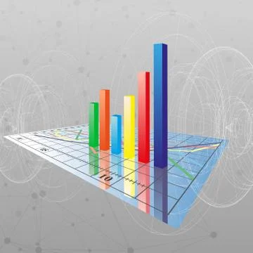 Progressive Bar chart. Abstract vector illustration Illustrazione stock