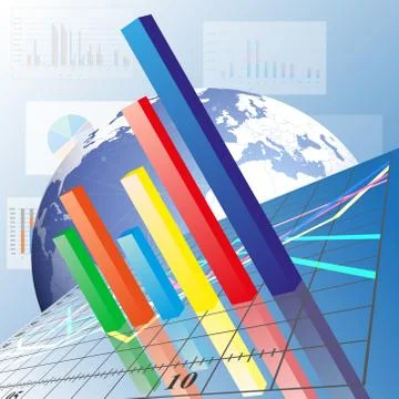 Progressive Bar chart. Abstract vector illustration Illustrazione stock